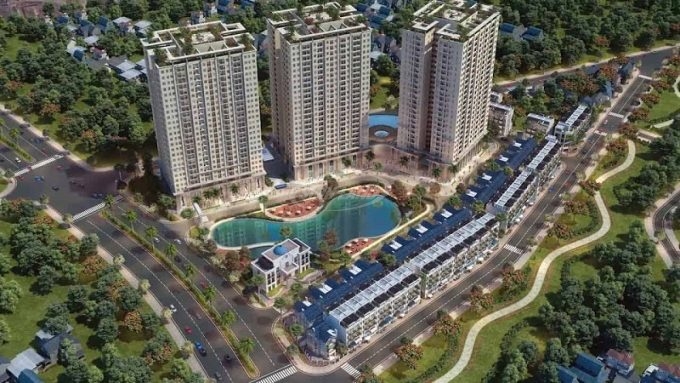 Phối cảnh khu đô thị Hateco Apollo Xuân Phương