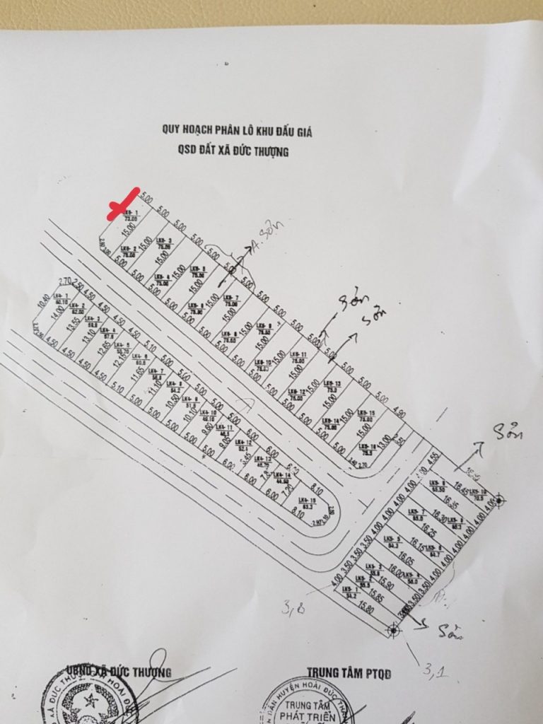 Sơ đồ khu đất đấu giá cựu quán đức thượng