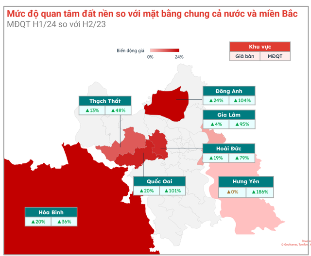 tăng giá đất nền