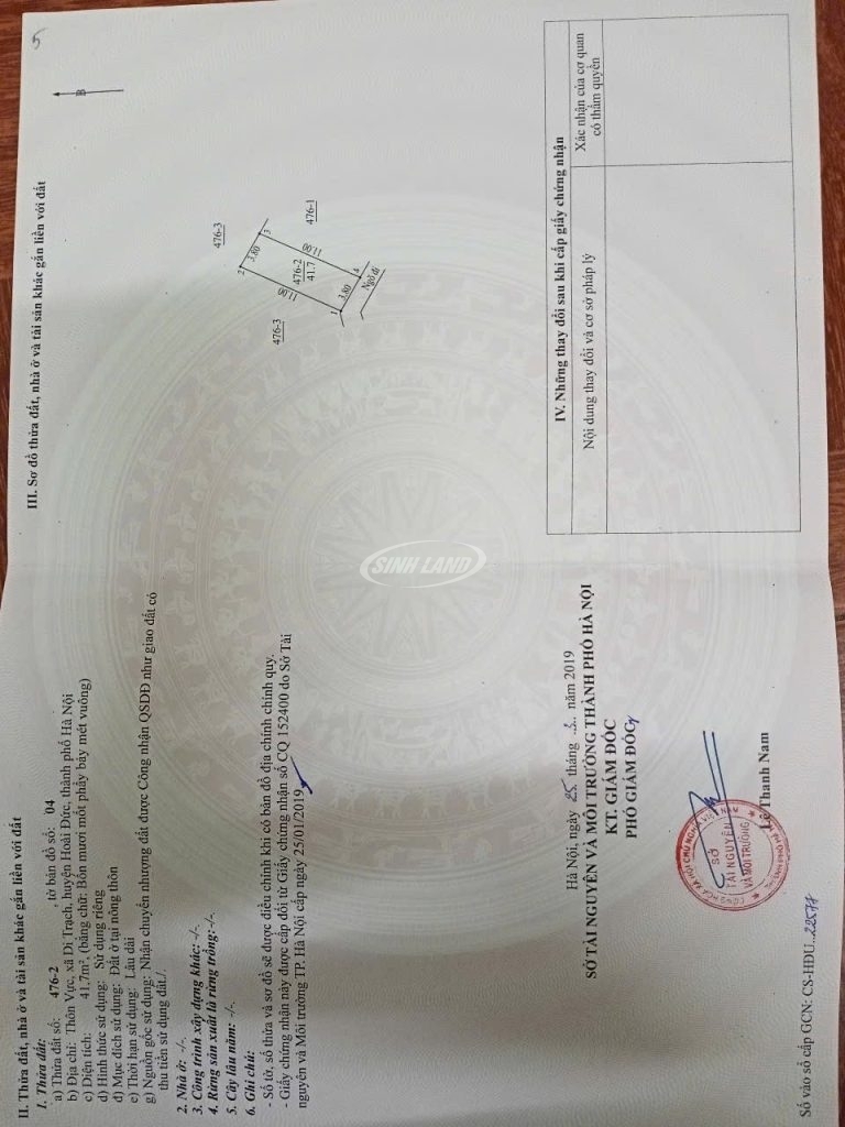 bán đất di trạch giá tốt