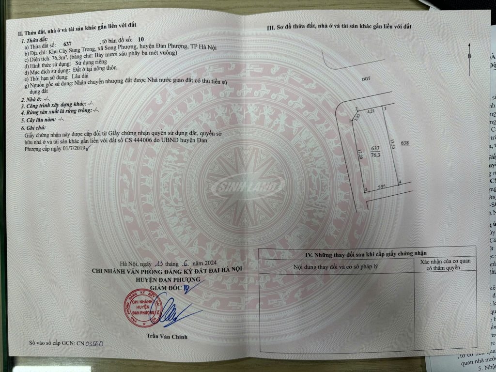 bán đất cây sung song phượng đan phượng