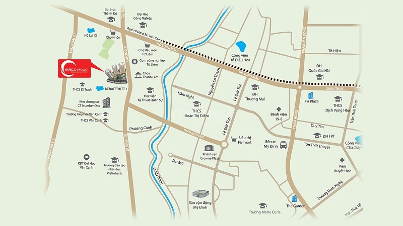Vị trí Chung cư Hateco Xuân Phương