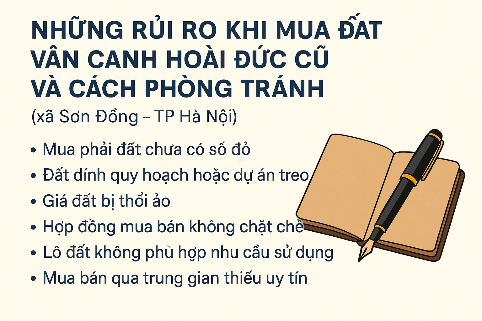 rủi ro khi mua đất Vân Canh