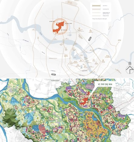 Vị trí dự án Bắc Thăng Long Urban.