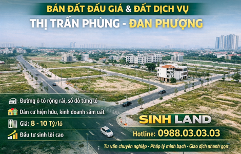 Đất đấu giá đất dịch vụ thị trấn Phùng
