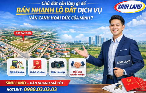 bán nhanh lô đất dịch vụ Vân Canh