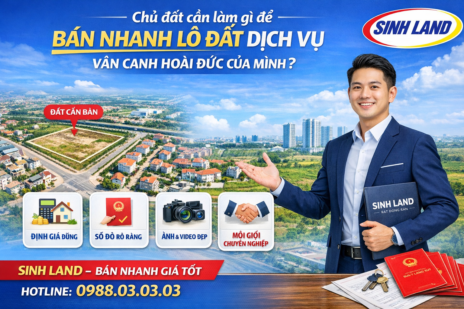 bán nhanh lô đất dịch vụ Vân Canh