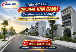 Nhà đất khu 25.2ha Vân Canh