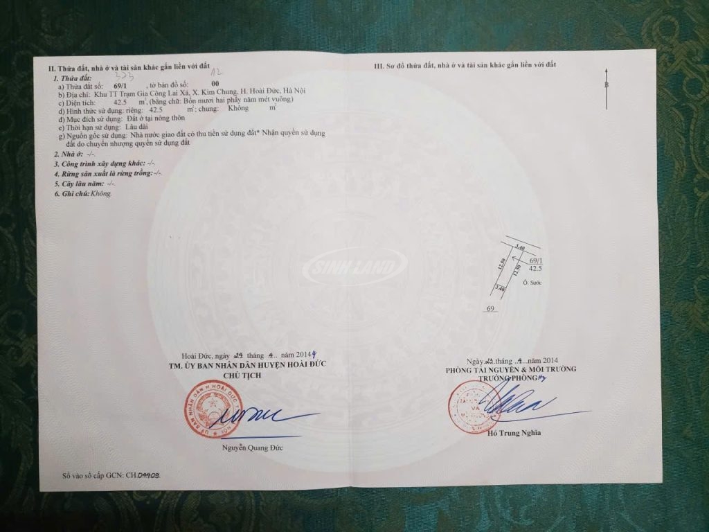 bán đất tập thể bông vải sợi