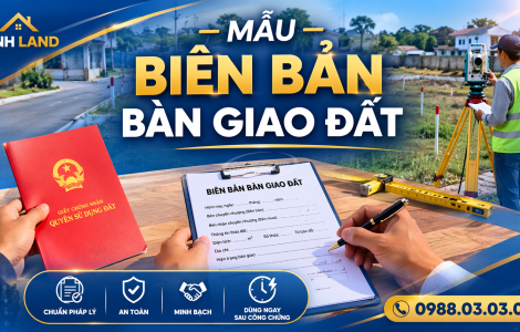 mẫu biên bản bàn giao đất