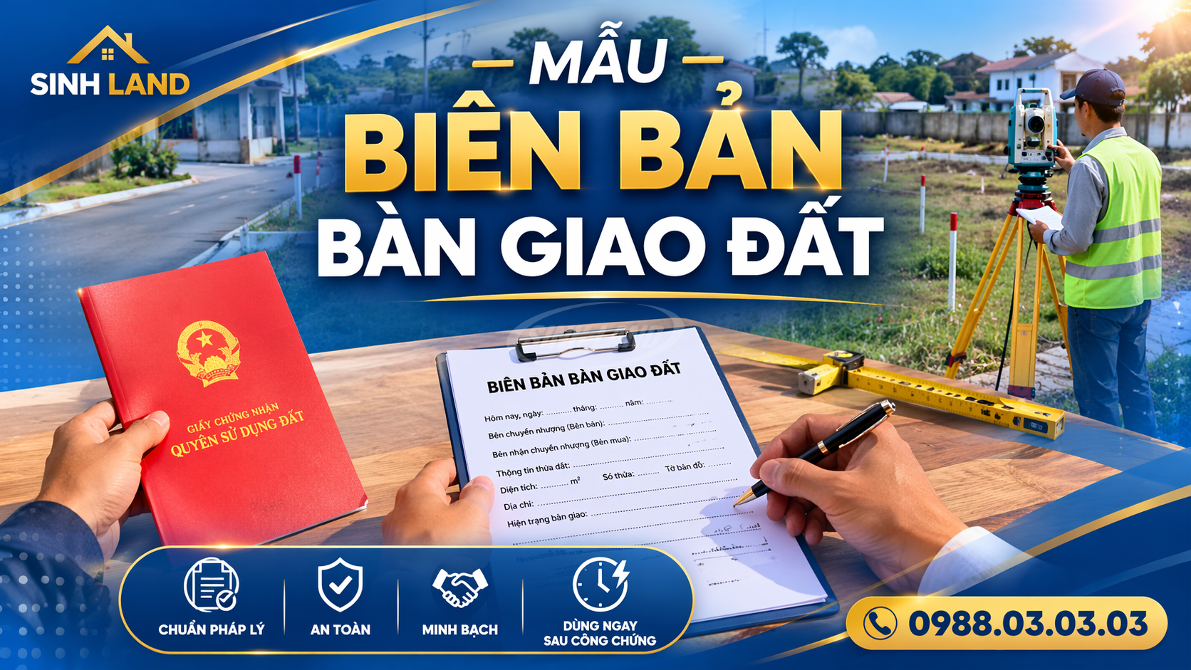 mẫu biên bản bàn giao đất