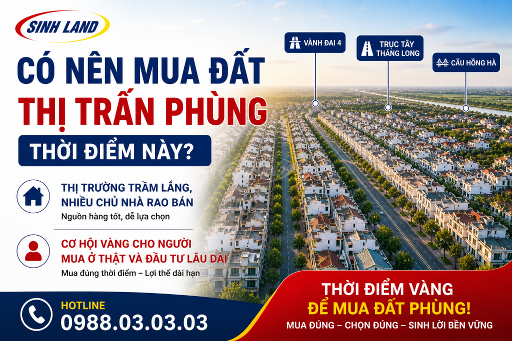 mua đất thị trấn phùng