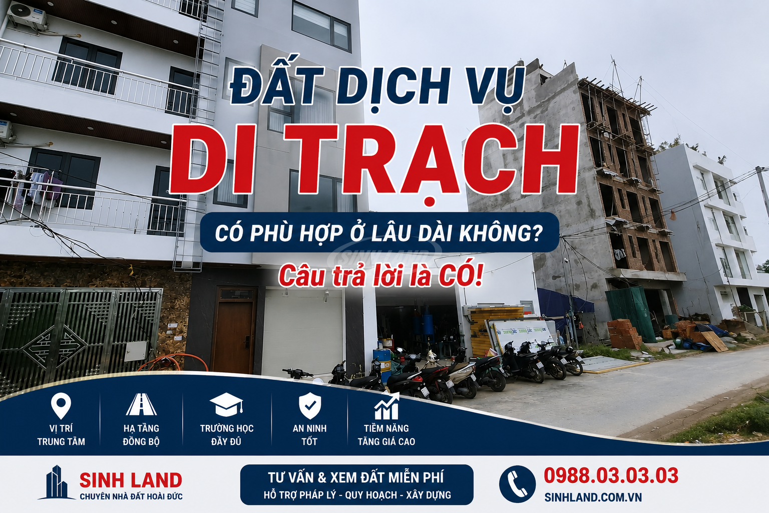 Đất Dịch Vụ Di Trạch Ở Lâu Dài