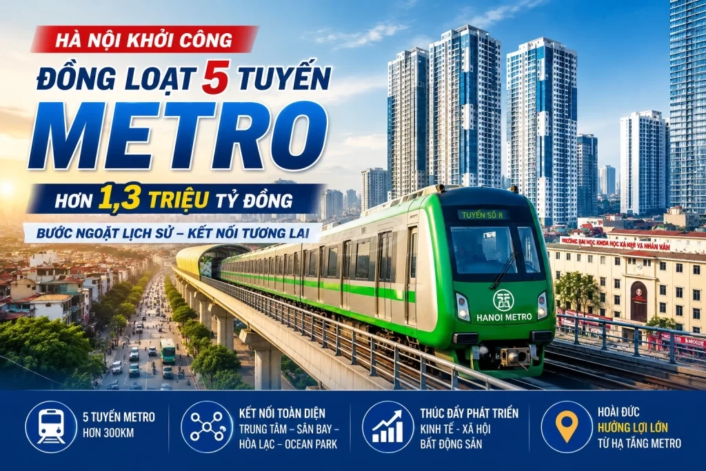 Hà Nội khởi công 5 tuyến metro