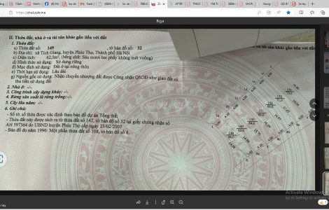 Bán Đất Thổ Cư Tích Giang Phúc Thọ