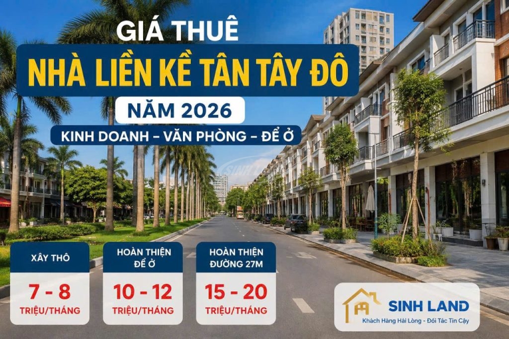 Giá Thuê Nhà Liền Kề Tân Tây