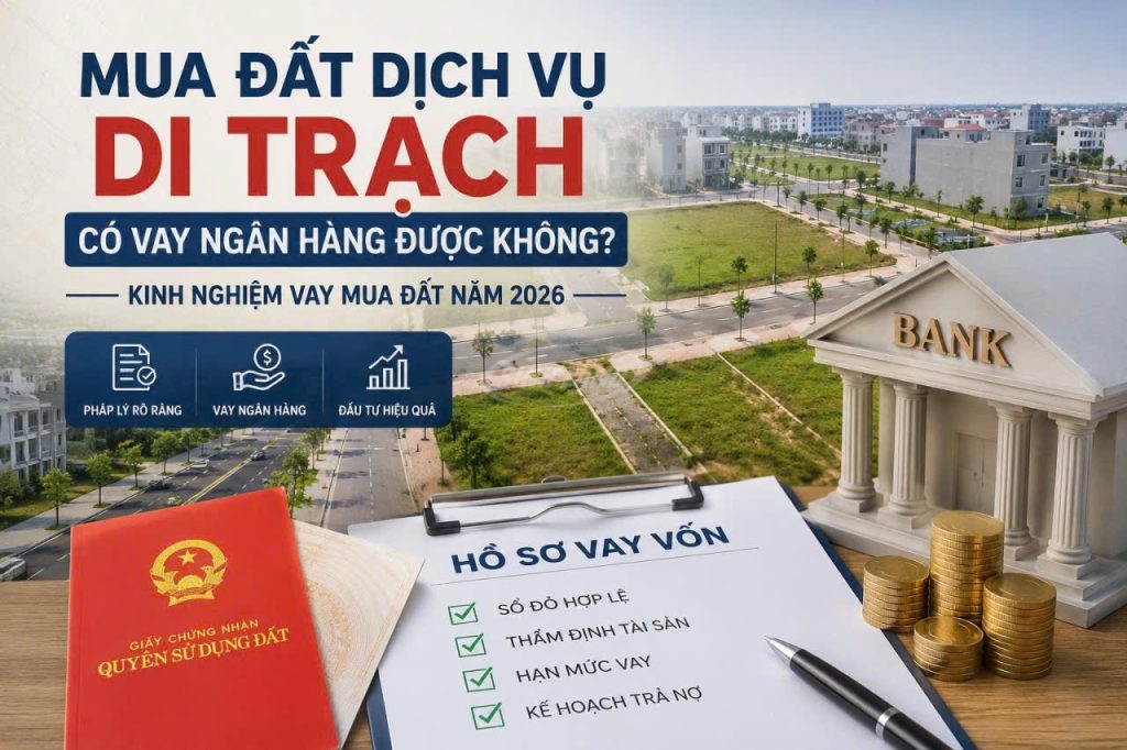 đất dịch vụ Di Trạch có vay ngân hàng được không