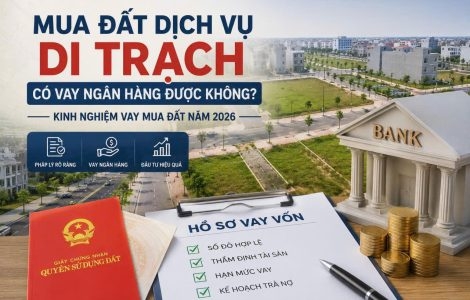 đất dịch vụ Di Trạch có vay ngân hàng được không
